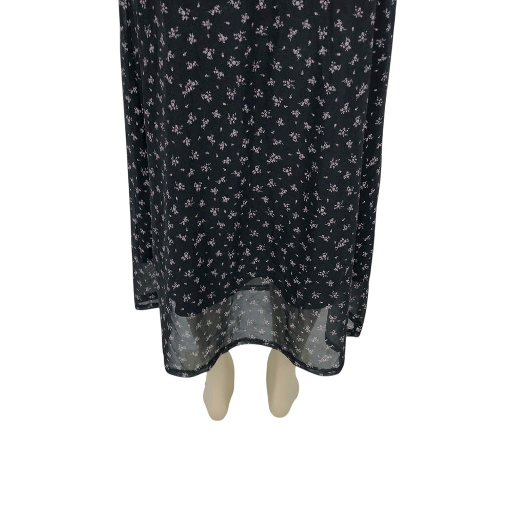 Pink Republic Floral Print Mesh Midi Slip Dress Size M V-Neck Fairy Grunge Y2K - Picture 6 of 7